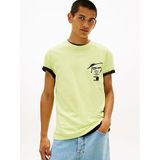 Tommy Hilfiger Regular Fit City Sign T-shirt, L, DM0DM22553, Yeşil, Erkek