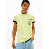 Tommy Hilfiger Regular Fit City Sign T-shirt, M, DM0DM22553, Yeşil, Erkek