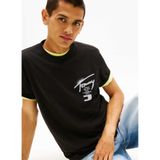 Tommy Hilfiger Regular Fit City Sign T-shirt, S, DM0DM22553, Siyah, Erkek