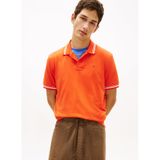Tommy Hilfiger Regular Fit Tipped Polo Yaka T-shirt, S, DM0DM22700, Kırmızı, Erkek