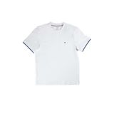 Tommy Hilfiger Regular Fit Yuvarlak Yakalı Pamuklu Kısa Kollu T-Shirt, XL, MW0MW38626, Beyaz, Erkek