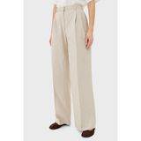Tommy Hilfiger Relaxed Fit Yüksek Bel Geniş Paça Keten Kumaş Pantolon Bayan Pantolon WW0WW45460 Acı