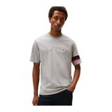 Tommy Hilfiger Rwb Insert Tee Erkek Bisiklet Yaka T-Shirt, Gri, L Beden