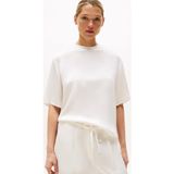 Tommy Hilfiger Sateen C-Neck Relaxed T-Shırt Kadın Beyaz Bluz - Ww0ww45900