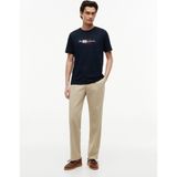 Tommy Hilfiger Scrıpt Flag Regular Tee Erkek Mavi T-Shirt - MW0MW43226