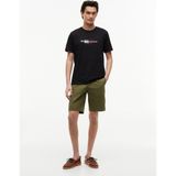 Tommy Hilfiger Scrıpt Flag Regular Tee Erkek Siyah T-Shirt - MW0MW43226 - 2XL