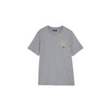 Tommy Hilfiger Script Hilfiger Erkek T-Shirt, Orta Gri, M Beden