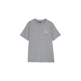 Tommy Hilfiger Script Hilfiger Stac Erkek T-Shirt, Orta Gri, L Beden