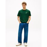 Tommy Hilfiger Scrıpt Lıght Interlock Tee Erkek Yeşil T-Shirt - MW0MW42391 - 2XL