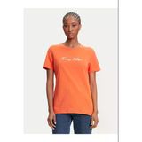 Tommy Hilfiger Scrıpt Reg C-Nk Ss T-Shırt Kadın Turuncu T-Shirt - Ww0ww45746