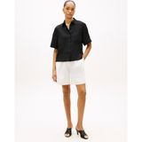 Tommy Hilfiger ShopINN Ess Lınen Ss Shırt Kadın Siyah Kk Gömlek - WW0WW48925