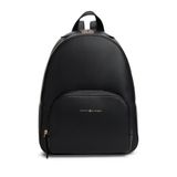 Tommy Hilfiger Sırt Çantası Th Metalik Logo Detaylı Pebble, Tek Ebat, AW0AW18118BDS, Black, kadın