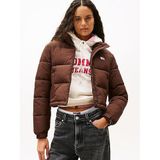 Tommy Hilfiger Şişme Ceket, M, DW0DW21620, Kahverengi, Kadın