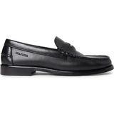 Tommy Hilfiger Siyah Erkek Deri Klasik Ayakkabı HILFIGER PENNY CRUST LTH LOAFER