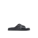 Tommy Hilfiger Siyah Erkek Deri Terlik FLAG HARDWARE LTH SANDAL