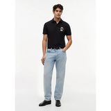 Tommy Hilfiger Siyah Erkek Regular Fit Logo Baskılı Polo T-Shirt MN0MN00089BDS