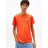Tommy Hilfiger Slim Fit Essential Flag T-shirt, L, DM0DM20740, Kırmızı, Erkek