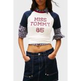 Tommy Hilfiger Slim Fit Miss Tommy Kadın Beyaz T-Shirt
