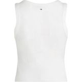 Tommy Hilfiger Slım Henley Gb Scoop-Nk Tank Top Kadın Beyaz T-Shirt - Ww0ww43920