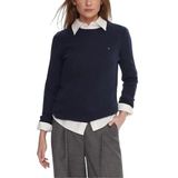 Tommy Hilfiger Soft Wool C-NK Sweater Kadın Mavi Kazak XS Beden Crew Neck Yumuşak Yün