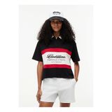 Tommy Hilfiger Standart Fit Desenli Polo T-Shirt, S, 5003372059, Siyah, Kadın