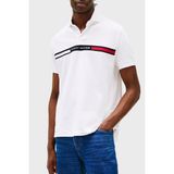 Tommy Hilfiger Streç Pamuklu Regular Fit Düğmeli Polo Yaka T Shirt Erkek Polo Yaka T Shirt MW0MW38130 Ybr - XL - Beyaz
