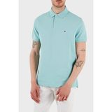 Tommy Hilfiger Streç Pamuklu Slim Fit Düğmeli Polo Yaka T Shirt Erkek Polo Yaka T Shirt MW0MW17770 C00 - Mint