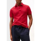 Tommy Hilfiger Streç Pamuklu Slim Fit Düğmeli Polo Yaka T Shirt Erkek Polo Yaka T Shirt MW0MW17771 Xld - 2XL - Kırmızı
