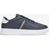 Tommy Hilfiger Supercup Stripes Tumbled Erkek Mavi Spor Ayakkabı - DW5-Mavi