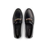 Tommy Hilfiger Th Chain Leather Loafer Casual Ayakkabı, 37, FW0FW08956, Black, Kadın