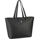 Tommy Hilfiger th emblem tote Kadın El Çantası black OS