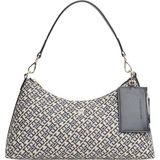 Tommy Hilfiger TH ICON SHOULDER BAG JACQUARD Çanta Kadın BLUE Tek Beden