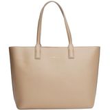 Tommy Hilfiger th logotape tote Kadın El Çantası Coastal Taupe Orta