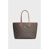 Tommy Hilfiger Th Monoplay Deri Tote Çanta, Siyah, Orta Boy