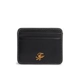 Tommy Hilfiger Th Script Leather Cc Kadın Kartlık Siyah