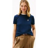 Tommy Hilfiger Th Scrıpt Reg C-Nk Ss Tee Kadın Mavi T-Shirt - Ww0ww47809