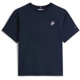 Tommy Hilfiger Th Scrıpt Reg C-Nk Ss Tee Kadın Mavi T-Shirt - Ww0ww48699