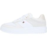 Tommy Hilfiger Th Sporty Cupsole Ayakkabı, 37, FW0FW090240LA, Beyaz, Kadın