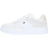 Tommy Hilfiger Th Sporty Cupsole Ayakkabı, 38, FW0FW090240LA, Beyaz, Kadın
