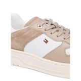 Tommy Hilfiger Th Sporty Cupsole Tumbled Ltr Sneaker, 36, FW0FW090240HE, Beige, Kadın