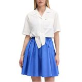 Tommy Hilfiger Tie Front Linen Gömlek, S, DW0DW22210, Ekru, Kadın