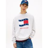 Tommy Hilfiger tjm 90s wavy flag crew ext Erkek Sweatshirts ice grey heather L