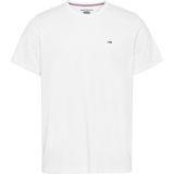 Tommy Hilfiger Tjm Classic Jersey Bisiklet Yaka Erkek T-Shirt - Beyaz
