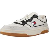 Tommy Hilfiger tjm cupsole elevated leather Erkek Ayakkabı Ivory 40 EU
