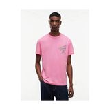 Tommy Hilfiger Tjm Erkek Regular City Sign S/s T-Shirt - 2XL - Pembe