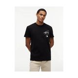Tommy Hilfiger Tjm Erkek Regular City Sign S/s T-Shirt - Siyah - 2XL