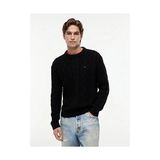Tommy Hilfiger Tjm Erkek Regular Classic Flag Kazak - Siyah - XL