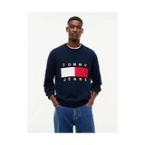 Tommy Hilfiger Tjm Erkek Regular Flag Kazak - Mavi - S