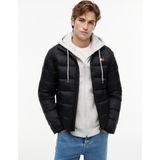 Tommy Hilfiger Tjm Lıght Down Jacket Ext Erkek Standart Kesim Siyah Renk Kalın Fermuarlı Mont - XL