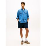 Tommy Hilfiger Tjm Lınen Blend Pull-On Short Erkek Mavi Şort - Dm0dm22825